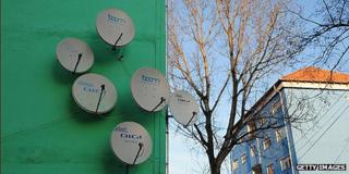 Satellite aerials in Romania