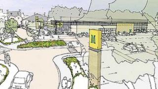 Artists drawing of new store