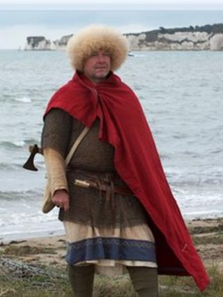 Tony Thorpe in Saxon outfit