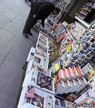 Newspaper stand