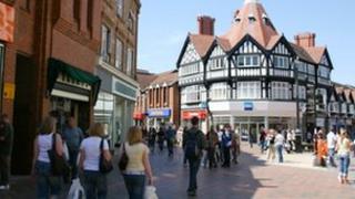Canol tref Wrecsam