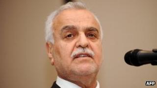 Iraq's Vice President Tariq al-Hashemi speaks during a press conference on May 4, 2012 in Istanbul.