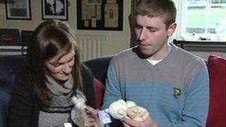 Caoimhe Campbell and her partner Gavin Burke