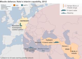US missile defence map