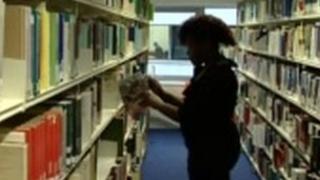 Anonymous student in library