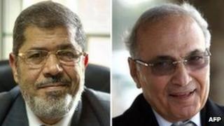 Mohammed Mursi and Ahmed Shafiq
