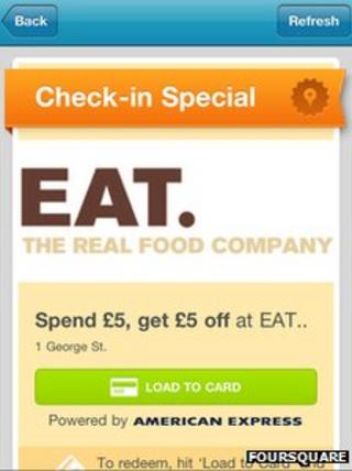 Foursquare screenshot