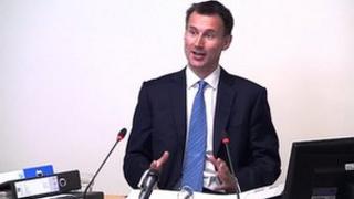 Jeremy Hunt at the Leveson Inquiry