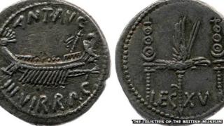 Coin similar to the 32 BC coin in the hoard