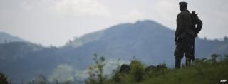 A Congolese soldier in eastern DR Congo