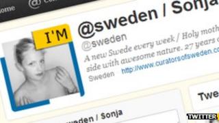 Screenshot of Sweden Twitter account