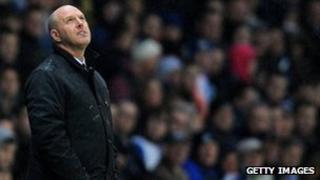 Steve Kean looking into sky
