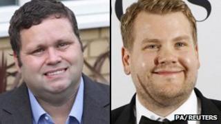 Paul Potts (left) will be played by Gavin and Stacey star James Corden