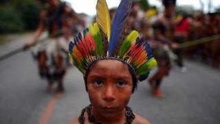 Brazilian natives at the UN Conference on Sustainable Development