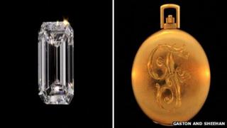 Picture of loose diamond and pendant from Frank Calabrese Sr stash