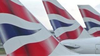 British Airways tail fins