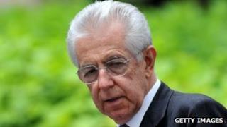 Italian prime minister Mario Monti
