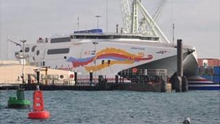 Condor Vitesse in Guernsey's St Peter Port Harbour