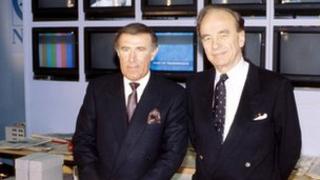 Andrew Neil and Rupert Murdoch in 1989