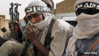 Militiaman from the Ansar Dine Islamic group in northeastern Mali