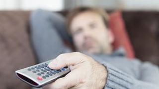 Man watching TV