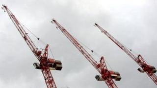 Cranes at a construction site