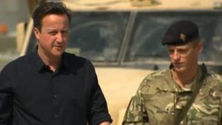 David Cameron on a visit to Camp Bastion in Helmand