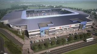 Bristol Rovers proposed new stadium from above