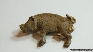 Silver gilt boar badge. Picture Yorkshire Museums Trust