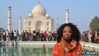 Oprah Winfrey at the Taj Mahal