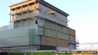 Beacon Arts Centre in Greenock under construction