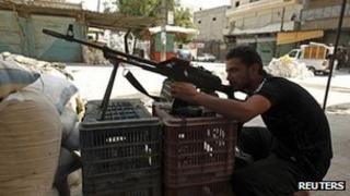Free Syrian Army fighters in Aleppo. 29 July 2012