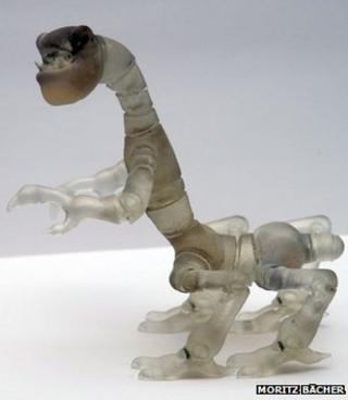 A 3D version of an animated figure, printed on a 3D printer