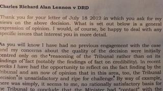 Attorney general's letter