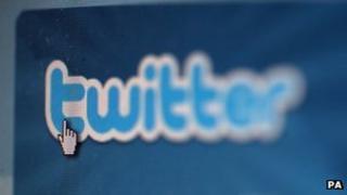 Twitter logo on a computer screen
