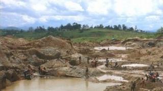 A gold mine in eastern Democratic Republic of Congo