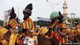 Horsemen during the durbar (2010)
