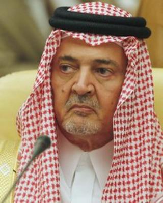 Saudi Arabia's foreign minister Saud al-Faisal
