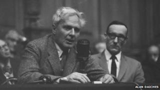 William Burroughs with English poet and novelist Stephen Spender