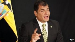 Ecuadorean President Rafael Correa