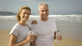 Mature couple on beach
