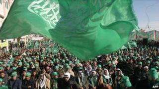 Hamas rally in the West Bank village of Yatta, 2006