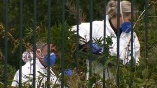 Police forensics at the scene in Newark