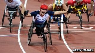 Wheelchair athlete David Weir of Great Britain