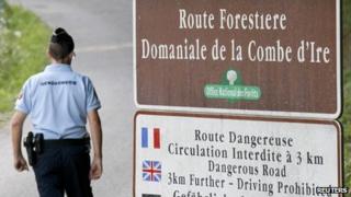 A French Gendarme in Chevaline near Annecy, on 6 September 2012