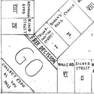 Close-up of William Newman's hand-drawn board