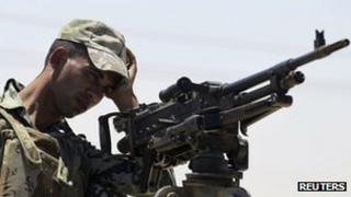 File pic of an Egyptian soldier