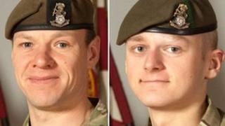 Sergeant Gareth Thursby (left) and Private Thomas Wroe