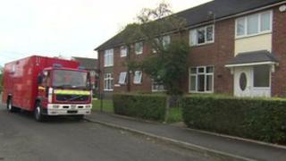 Scene of the flat fire on Trowbridge Road