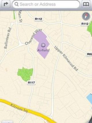 Apple map mix-up locates Dublin Airport on a farm